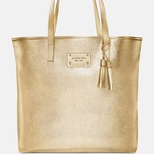 Michael Michael kors gold tote